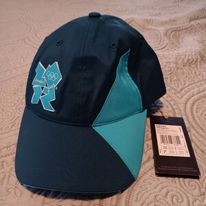 NWT Adidas Teal and Navy London Olympic Cap Strapback‎
